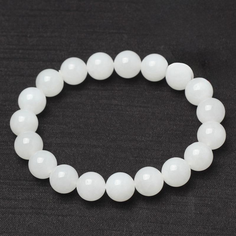 Hongchu Crystal Natural Hetian Jade Bracelet Hetian White Jade Traditional Beads