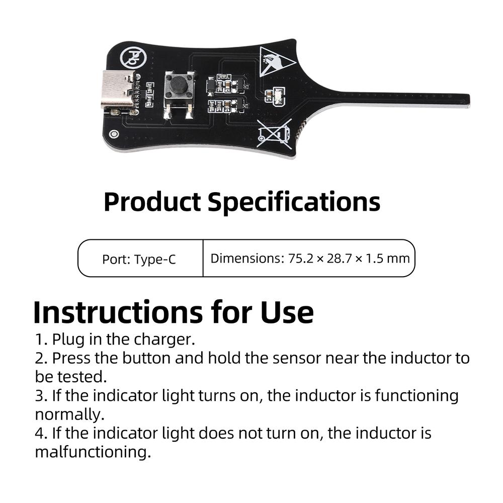 DC5V Induction Tester Motherboard Coil Diagnostic Tool TypeC Interface Electromagnetic Quick Fault Check for Mobile Phone Repair