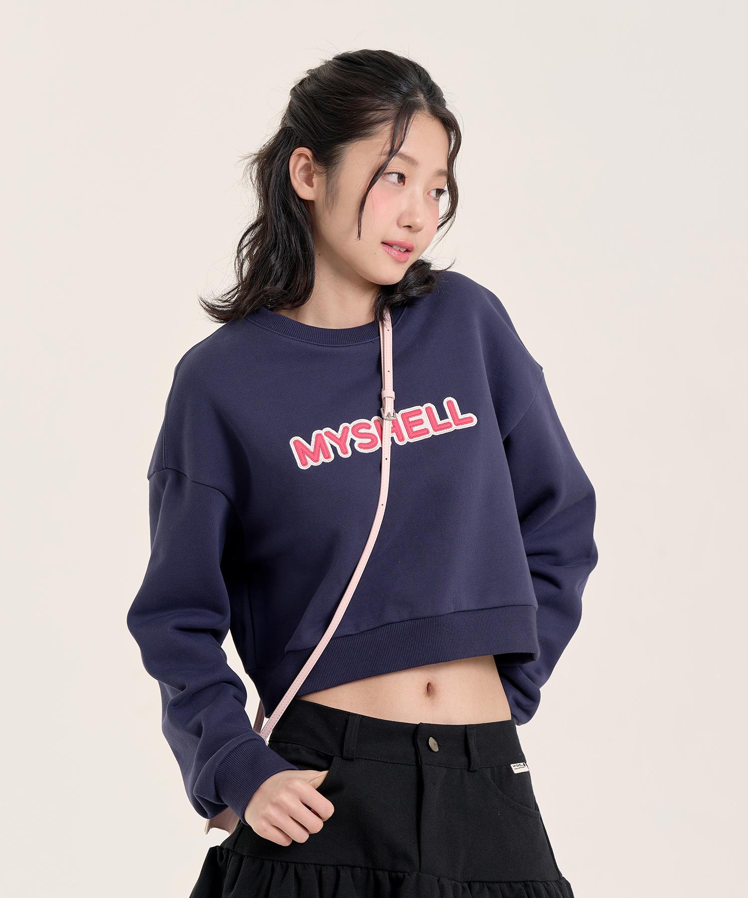 Укороченный свитшот Maishel Standard_05114Sw Navy Blue/Free