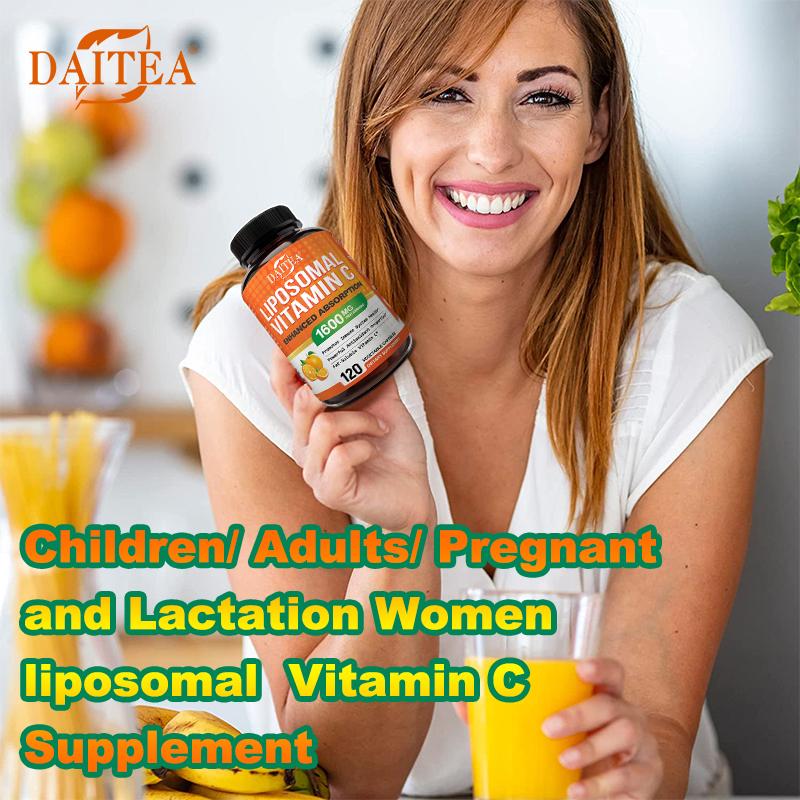 Complesso Liposomiale di Vitamina C 1600 mg Integratore Alimentare, 120 Capsule per Flacone