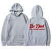 BE Kind European and American fashion printed thickened versatile long-sleeved loose hooded sweatshirt for women