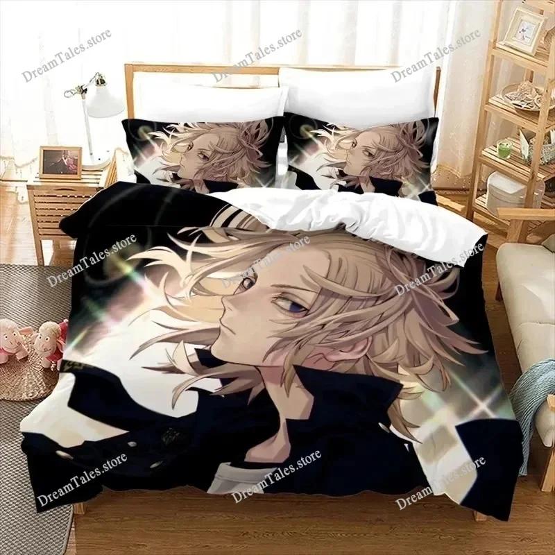 3D Printed Anime Tokyo Revengers Bedding Set Duvet Cover Bedroom Comforter Single Twin King _Size Quilt Cover Home Textiles741