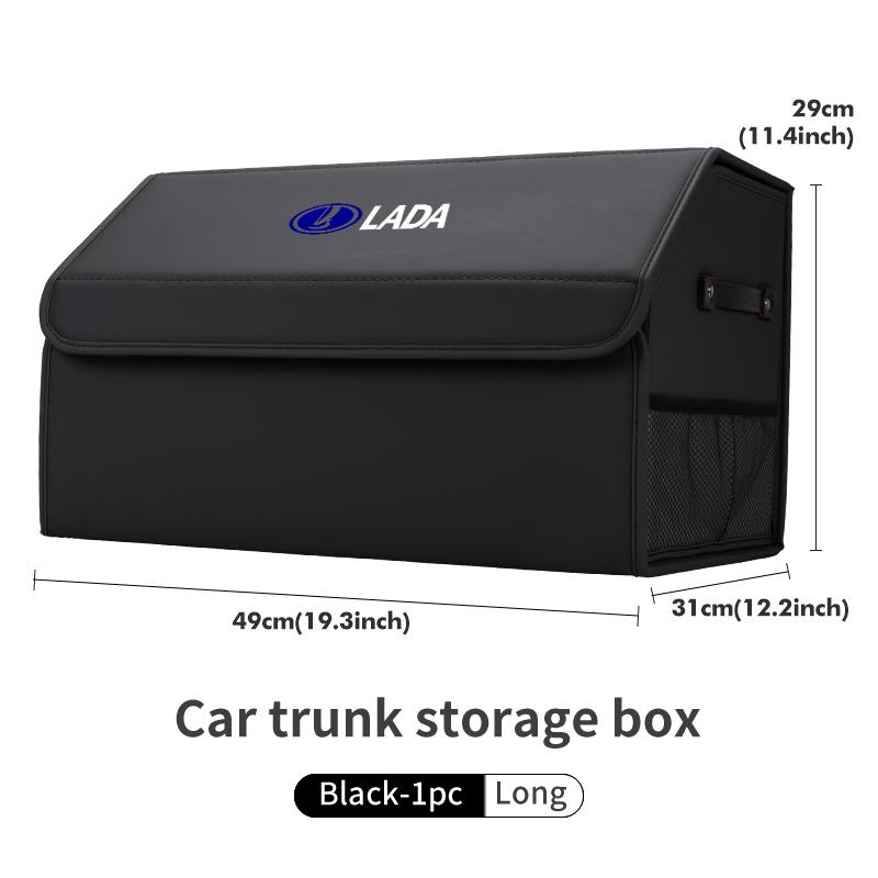 Leather Car Trunk Storage Box Foldable Space Saving Organizer For Lada Niva Vesta 4X4 Samara Kalina Largus Priora Granta WW18