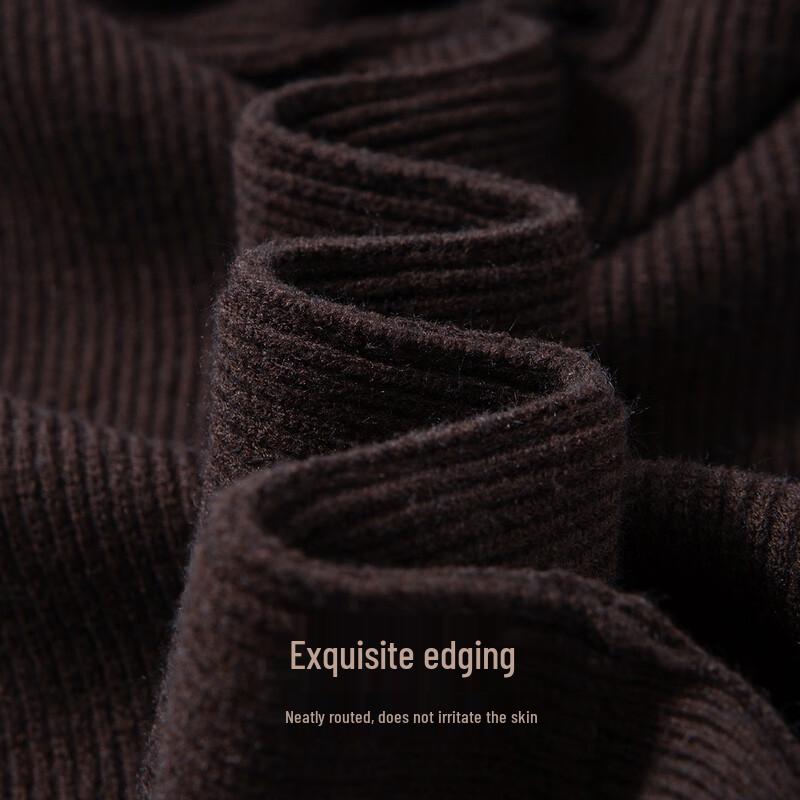 Hodo Men's Heavyweight Wool-Blend Thermal Mock Neck Sweater