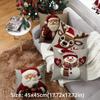 Cartoon Santa Snowman Elk Sofa Cushion Cover Merry Christmas Pillow Case  Home Bed Car Decor