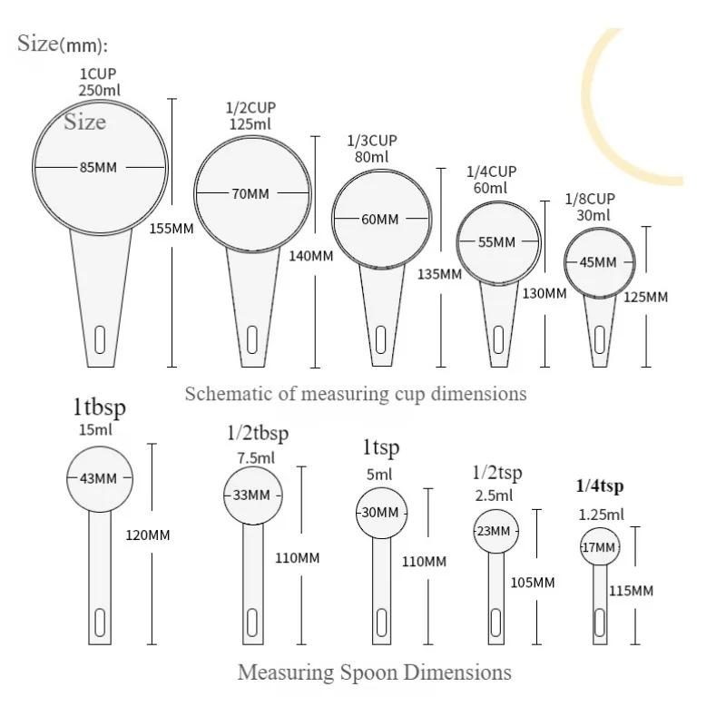 5/10pcs Measuring Tools Kitchen Measuring Spoons Teaspoon Sugar Scoop Cake Baking Flour Measuring Cups Kitchen Measuring Spoons