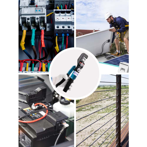 Musakai YQK-70 Crimping Tool, Hydraulic Crimping Pliers, for Crimping 4-70mm? Bare Copper/Aluminum Terminals, with 9 Dies