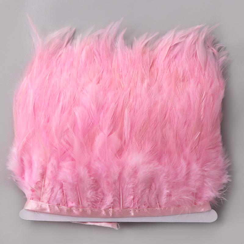 Sharp Chicken Feather Trim Fabric: White & Colored Strips, Hot Selling Cross-Border Fabric Tape.