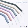 Pastel Color 14” Extra Long Silicone Replacement Straw for 40 Oz Stanley Cup, Reusable Flexible Tall Giant Big Drinking Straw for Quencher