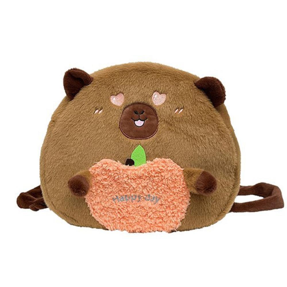 Soft Capyabra Backpack Plush Cartoon Doll Bag Storage Bag Capyabra Plush Bag  Students