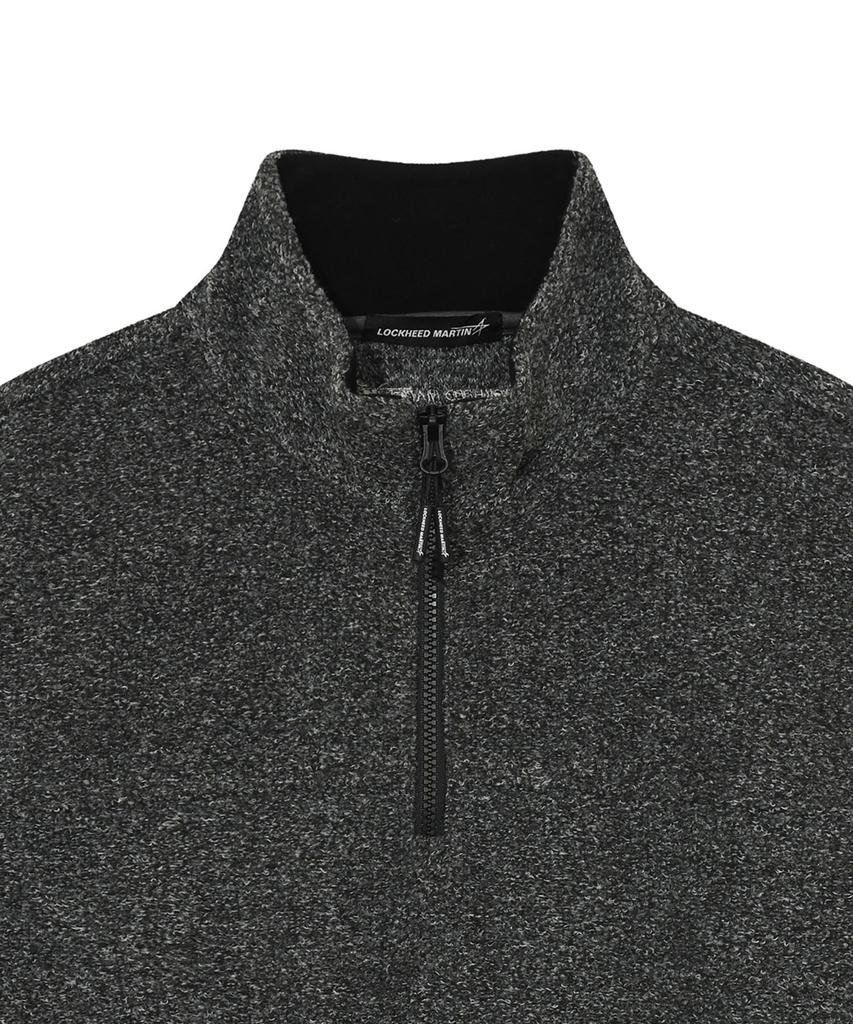 Loghideumatin Knitted Half Zip-Up Ts (Grey)