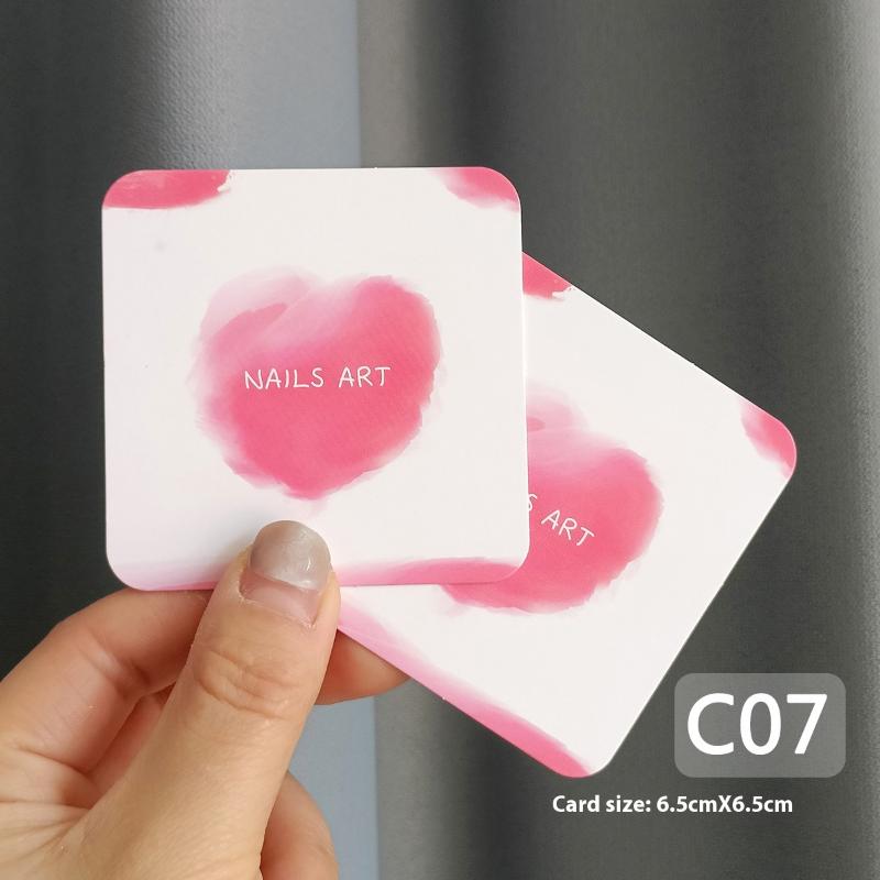 20 Sheets Press On Nail Bottom Flower Pattern Cardboard Photo Prop Handmade False Nail Art Tips Display Show Card Manicure Tools