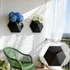 Black Geometric Wall-Mounted Planter Pot Decorative Hanging Vase for Flowers Succulents Living Room/Kitchen Macetas Decorativas