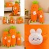 Adorable Carrot Bunny Plush Pillow Soft Down Cotton Stuffed Toy Perfect Gift For Girls