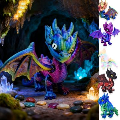 3d Printed Dragon Articulated Demon Dragons Dragon Fidget Dragons Toy Desktop Ornaments Simulation Model Figurines Statue Gifts