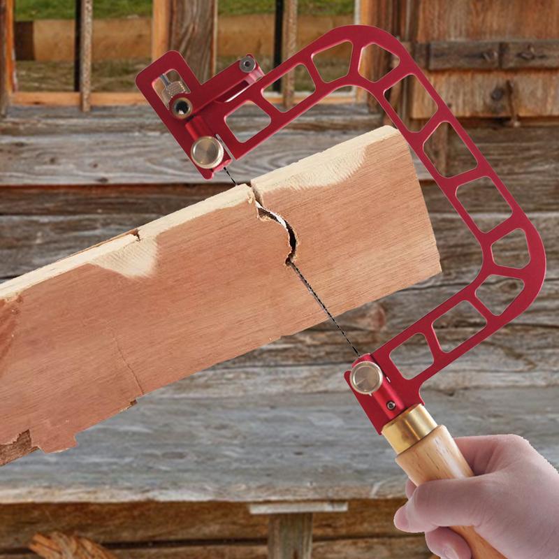 Steel Frame Coping Saw Precision Engraving Saw Hand Wire Saw Cutting Saws Efficient Hand Tools Self-Cleaning With Wood Handle