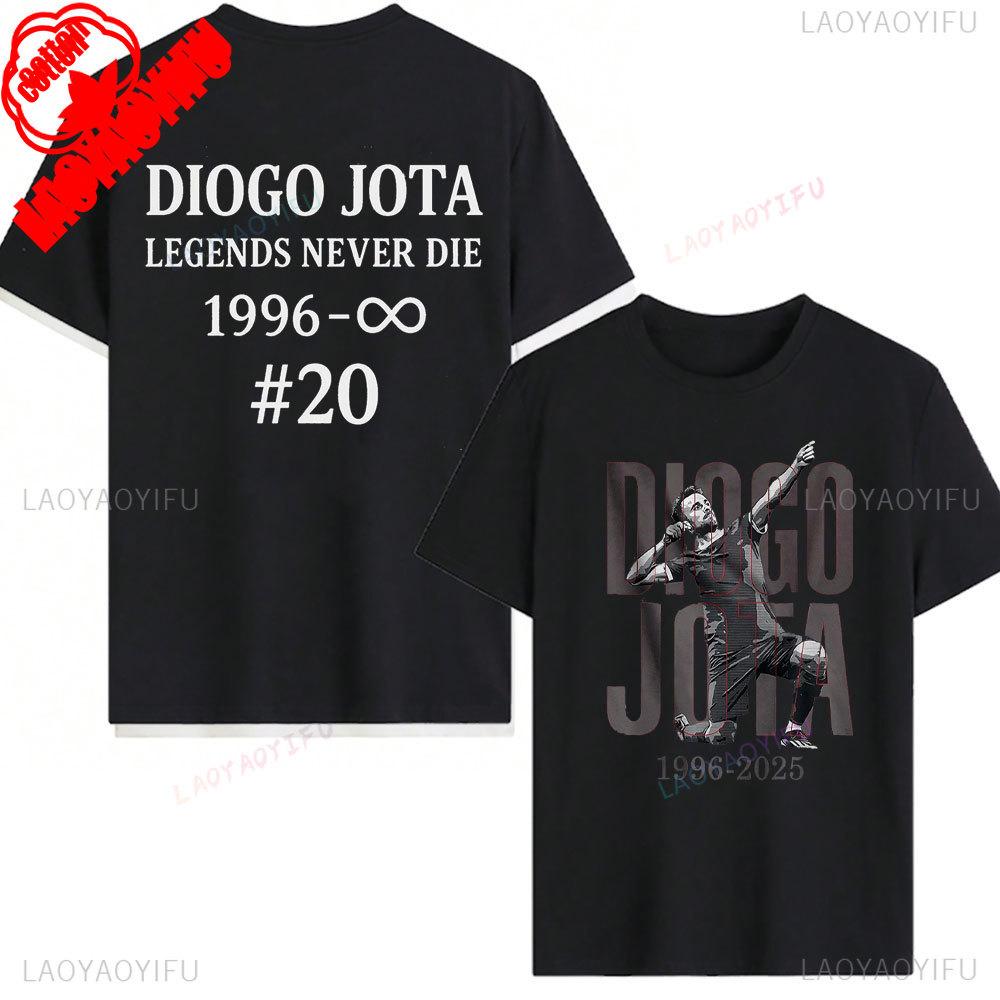 RIP Diogo Jota Tričko Odpočívej v pokoji Diogo Jota Trička Pocta fotbalové legendě Tričko 1996-2025 Pamětní tričko Dárek pro fanouška Bavlněná trička