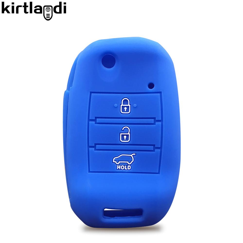 For Kia Stonic Rio 4 Sportage Rio 3 Ceed K4 Cerato Optima Carens Morning Loose Silicone Car Remote Key Case Cover Keychain Fob