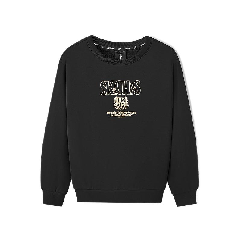 Skechers Sports League Series Ribbed Crew Neck Comfortable Sweatshirt Unisex sweatshirt L325U086-0018 S