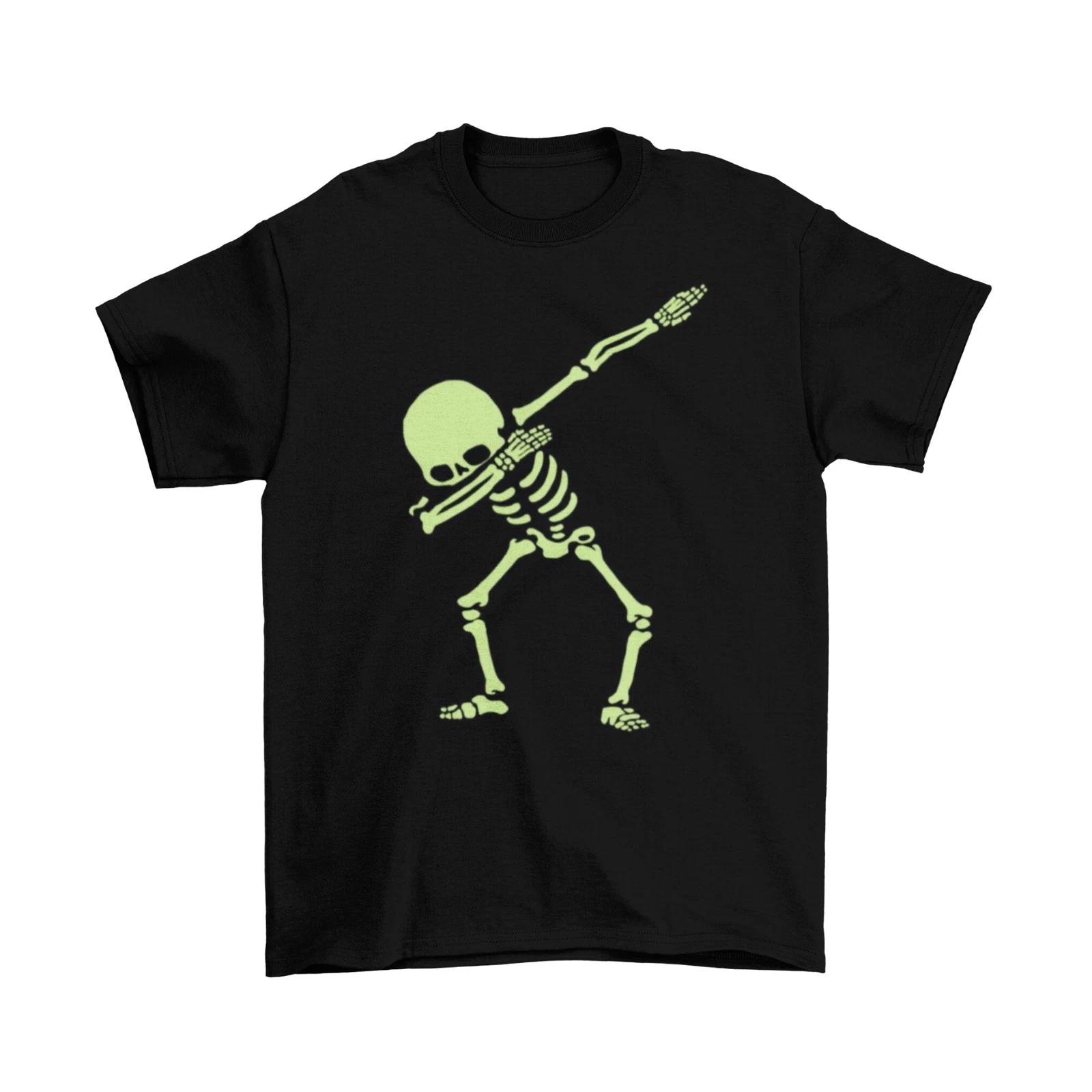 Dabbing Skeleton T-Shirt Unisex Funny Dab Hip Hop Skull Adult Halloween New XS
