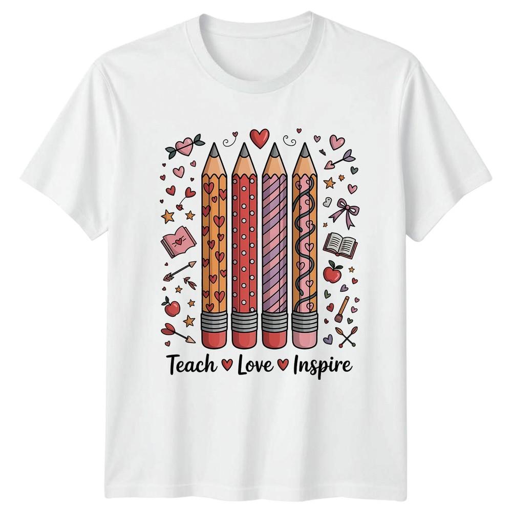 Teach Love Inspire Unisexs TShirt EleUnisextary Teacher Appreciation Gift For Her S