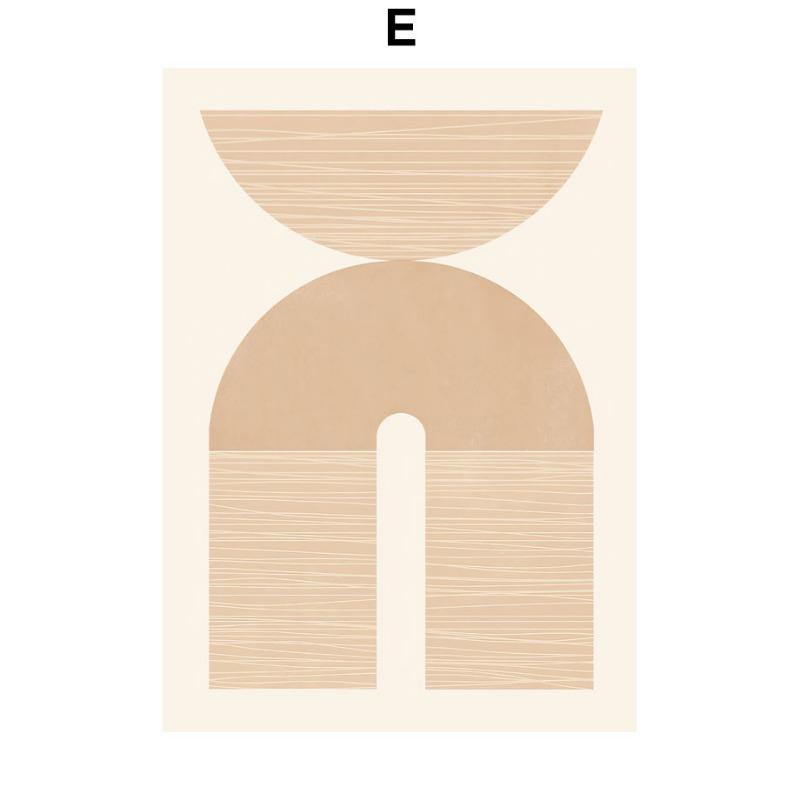 Abstract Matisse Sun Leaf Lines Geometry Wall Art Canvas Painting Boho Beige Posters Prints Pictures Living Room Interior Decor