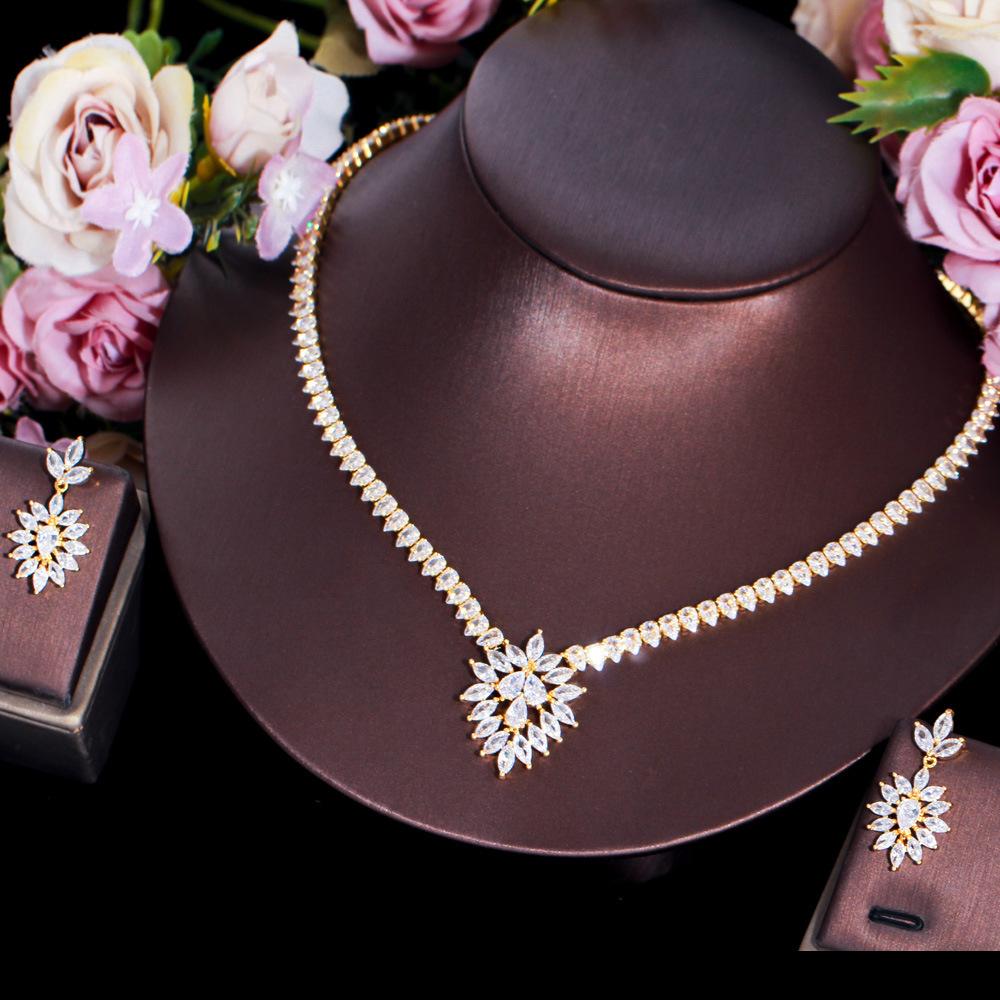 Special For Zircon Chain Necklace Design Earrings Temperament Bridal Chain