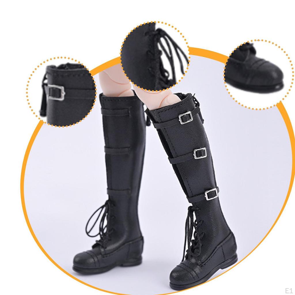 1/6 Scale Action Figure Footwear, Mini High Boots for 12'' Dolls