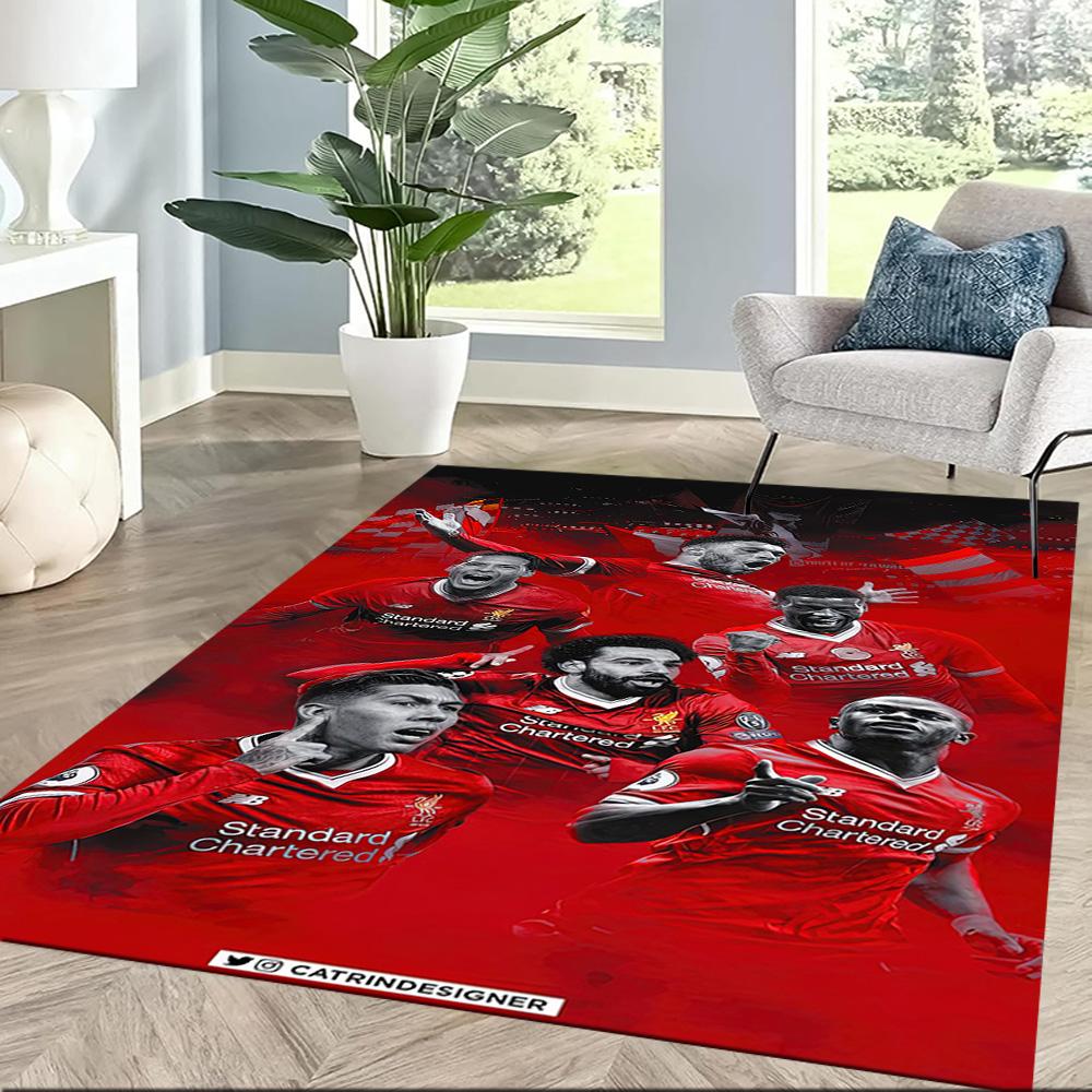 Liverpool Football Club Area Rug Suitable For Living Rooms Balcony Decorate Room Dormitory Antislip Rug Decorate Offices Gift For Festivals