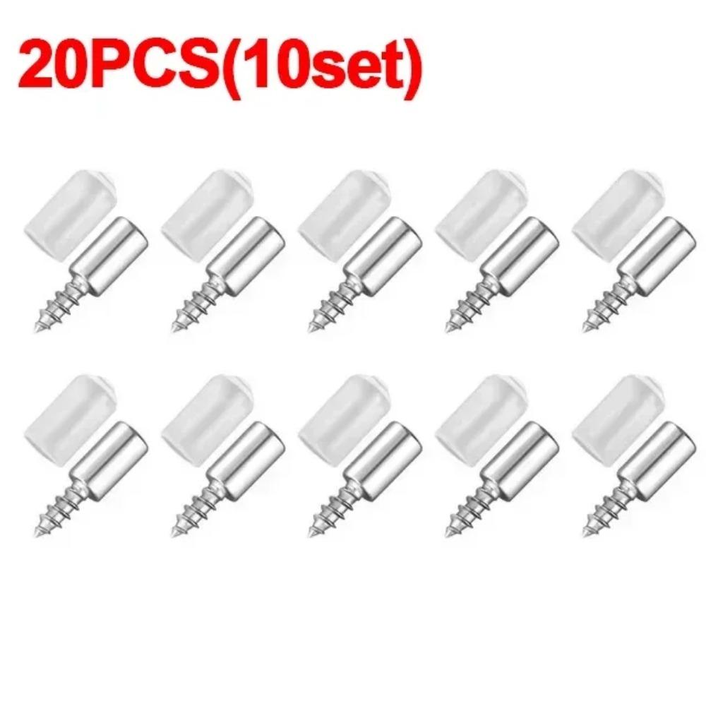 

8/100 шт. саморезы, держатель многослойной пластины, стеллаж для хранения в шкафу, фиксированная опора с перегородкой и нескользящей резиновой втулкой 20PCS