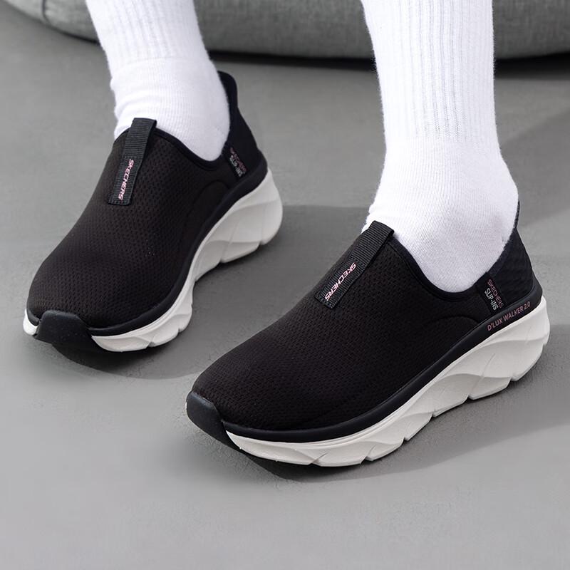 Skechers Women s 150099-BKPK Slip-On Sport Casual Shoe 6.5