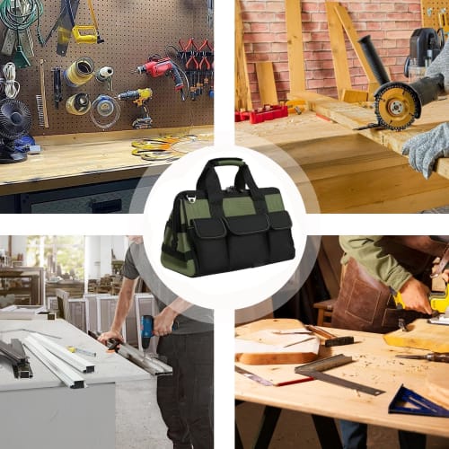 Large Tool Bag, Electrician Tool Bag, Multifunctional Tool Bag for Repair and Installation, Electrician Nylon Fabric Wear-Resistant Storage, Portable