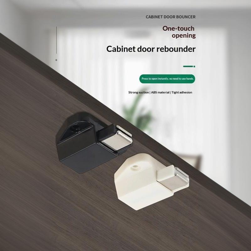 Invisible Cabinet Catches Hidden Magnetic Bouncer Door Catches Handle Free Plastic Adjustable Drawer Bouncer Hardware Accessory