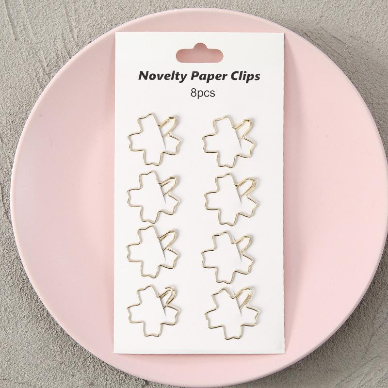 Yaratıcı Oyuk Metal Ataçlar - Ofis, Ders Çalışma ve Kitap Ayracı İçin 8 Adet Eşsiz Öğrenci İğnesi Seti.