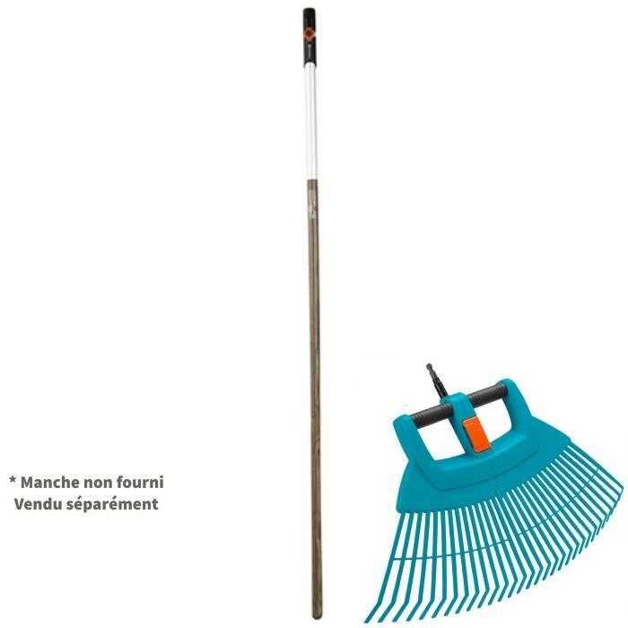 Balai à gazon 2 en 1 XXL Combisystem® GARDENA - Plastique renforcé - 77cm - 32 dents - Garantie 25 ans