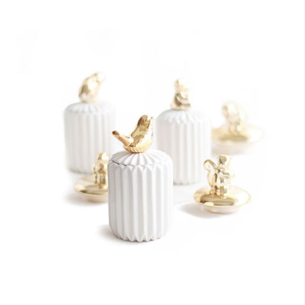 Desktop Small Animal Cotton Swab Storage Box Jewerly Box Toothpick Jar Toothpick Storage