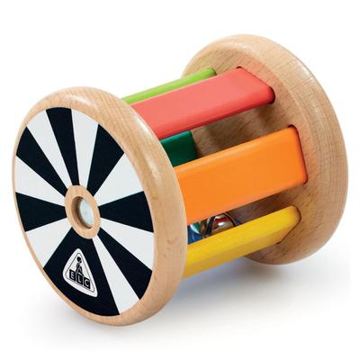Early Learning Center Wooden Jingle Roll Rattle Baby Toy from 0 Months Rattle Baby Toy Baby Gift 200919 Genuine Product &