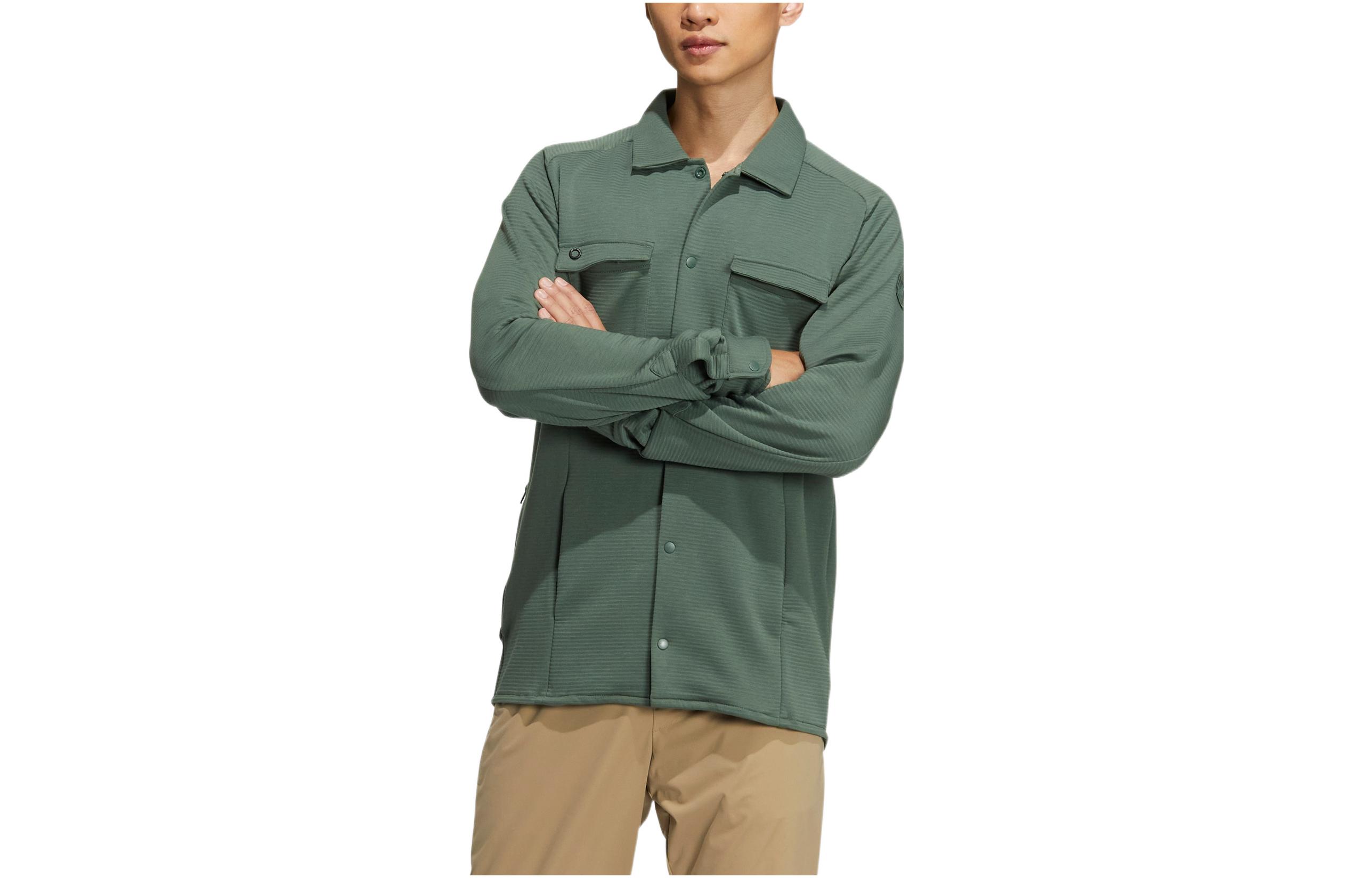 Adidas Shirts Men s Light Green Lapel Moderate Other HG3239 A50