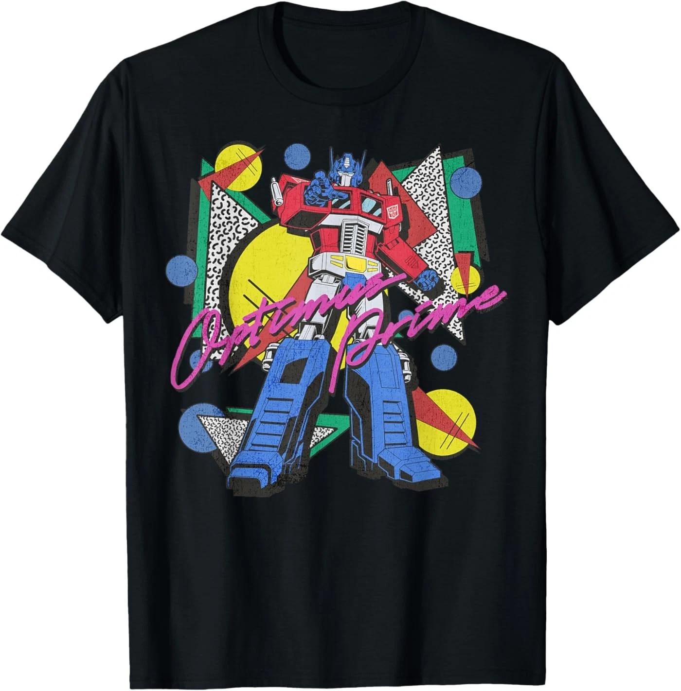 

Трансформеры Ретро Оптимус Прайм Принт 80-х 100% Хлопок Футболка Мужские Футболки Топ XL
