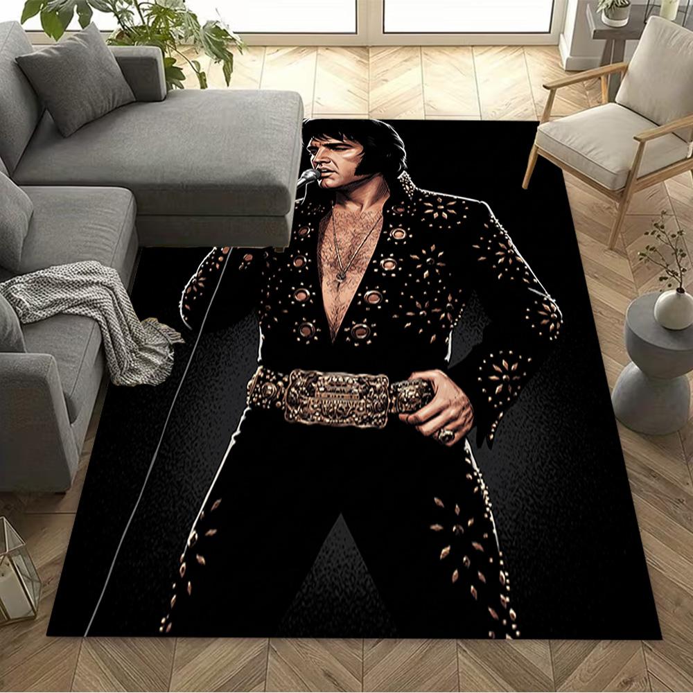 Elvis Presley Roses Carpet Perfect for Decorate room Foyer Dormitory Balcony Anti-slip Rug Anime Office Decor Perfect Gift for Friends & Family