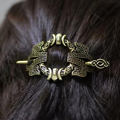 Retro Barok Viking Haarklem Legering Haarpin Viking Metaal Keltische Haarklem Haarspeld
