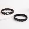 Multi-Strand Braiding Men's Figure-Eight Leather Bracelet  Professional Office Accessory