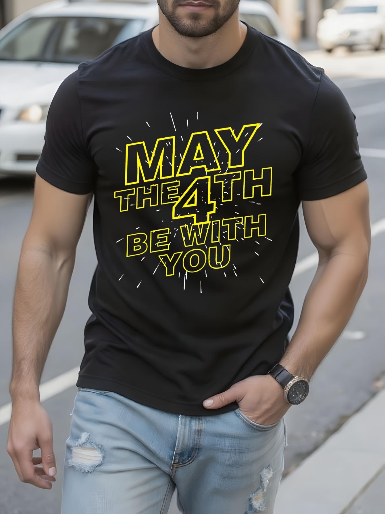 May The 4Th Be with You. Tshirt Vintage Clothes for a Boy... XXL