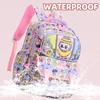 SCIONE New Cute Children's Backpack Cartoon Printed LABUBU Children's Lightweight Waterproof and Wear-resistant Backpack