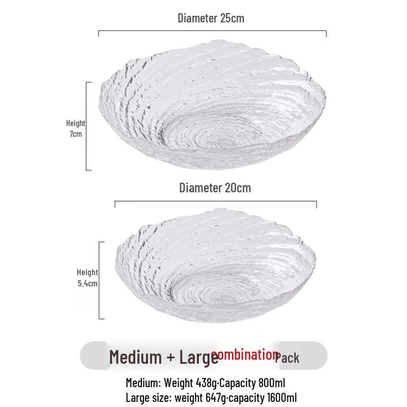 Nordic Glass Fruit and Snack Bowl Set
