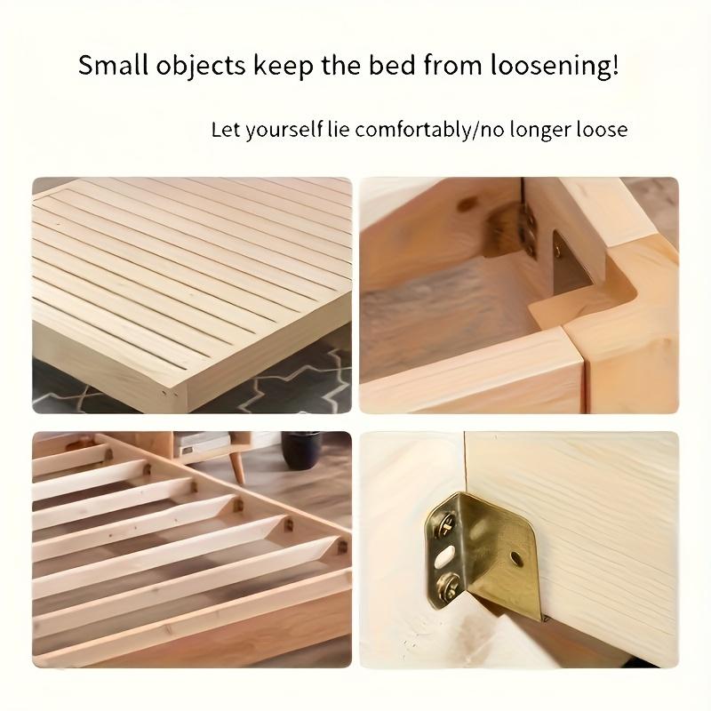 20pcs(4Set) Durable Metal Bed Beam Support Brackets - Thickened for Stable Furniture Fixing, for Home & Office Use