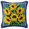 Latch Hook Rug Kits Pillowcase Flower Plants Series Pillow Material Package Handcraft Latch Hook Kits Embroidery Cushion Decor 
