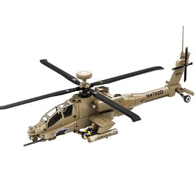 Non-Toxic Helicopter Aircraft Model Building Blocks Ah-64 Air Force Airplane Bricks Toys Gifts Christmas Gifts Assembly Toy 255Pcs