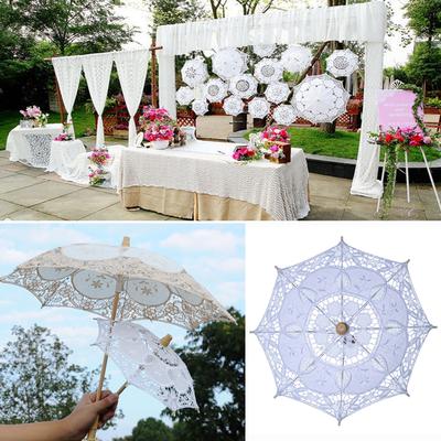 Schöne Hochzeit Party Frauen Spitze Regenschirm Bestickt Sonnenschirm Dekoration Fotografie Mode Braut