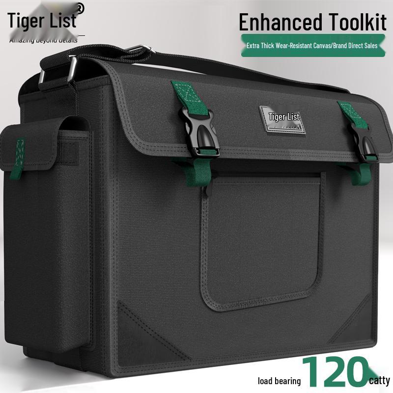 Electrician's Wear-Resistant Canvas Crossbody Tool Bag